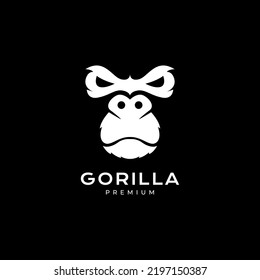 Modern Face Gorilla Logo Design Vector