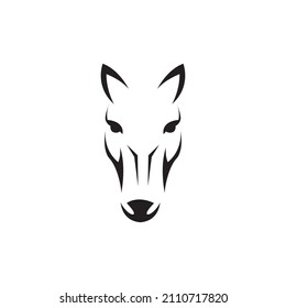 Logo-Design für moderne Gesichtspferde, Vektorsymbol-Symbol-Abbildung