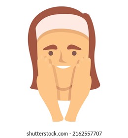 Modern face massage icon cartoon vector. Serum skin. Woman oil