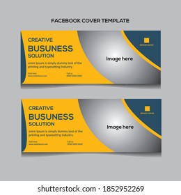 Modern Facebook cover design template.