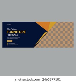 Modern facebook cover design template on colorful background.