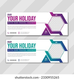 Modern Facebook cover page design. Vector templet for social media cover page. Illustrator layout file for cover page. Simple design for social media banner. Design for web banner. #pixclution