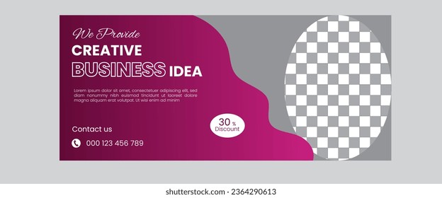 Modern facebook cover vector template