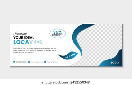 Modernes Facebook-Cover und Web-Banner-Design-Vorlage.