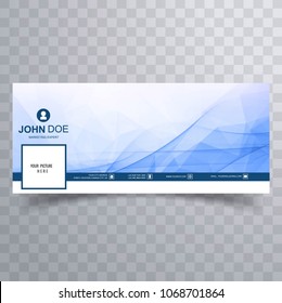 Modern facebook timeline banner wave template