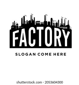 Modern Factory vector logo design