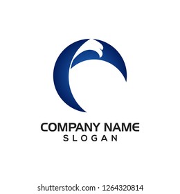 Modern Falcon for Logo Icon template or graphic resource
