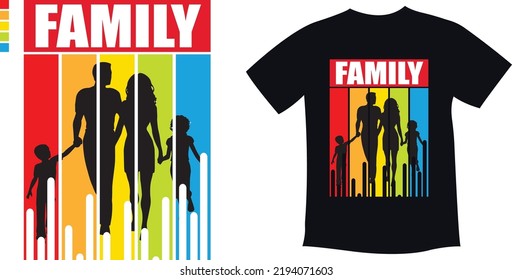 modern family t-shirt design vector