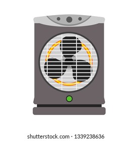 Modern fan heater icon. Flat illustration of modern fan heater vector icon for web design