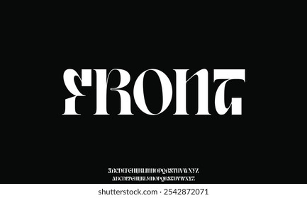 Vector de fuente de pantalla serif elegante y elegante