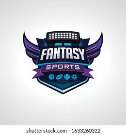 Modern Fantasy Sports Logo Template