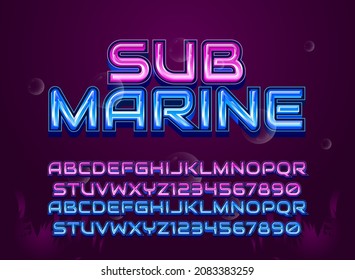 Modern Fantasy Sub Marine Ocean Text Effect
