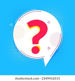 modern FAQ mark symbol template for social speech or discussion vector 
