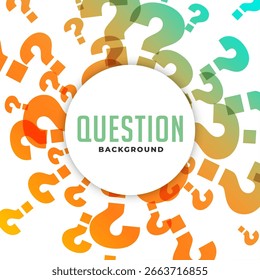 modern faq question mark pattern template for questionnaire vector