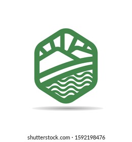 modern farm logo design element