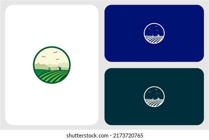 Plantilla moderna de diseño de logotipo de granja