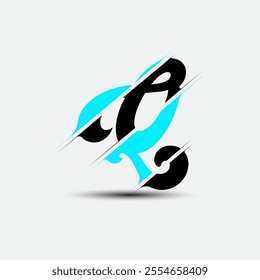 Modern fashion cut style Q letter vector art illustration logo design