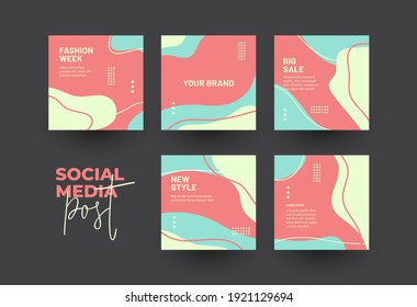 Modern Fashion Post Template Design Vector