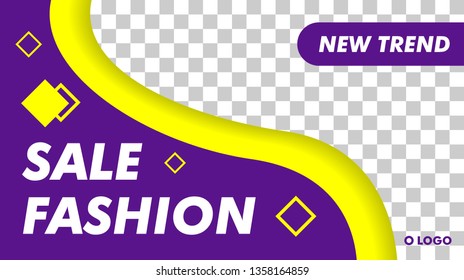 Modern Fashion Sale Flyer Banner Template Design Vector
