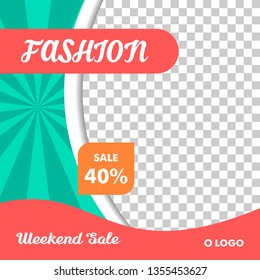Modern Fashion Sale Social Media Post Template Vector
