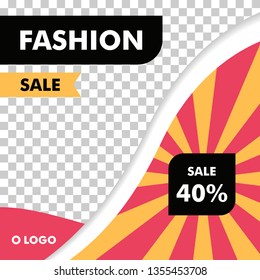 Modern Fashion Sale Social Media Post Template Vector