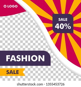 Modern Fashion Sale Social Media Post Template Vector