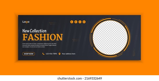 Modern fashion sale social media cover and web banner template design