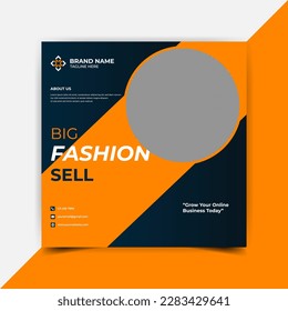 Modern fashion sell banner template