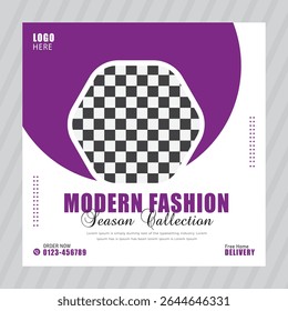 Modern fashion social media instagram post