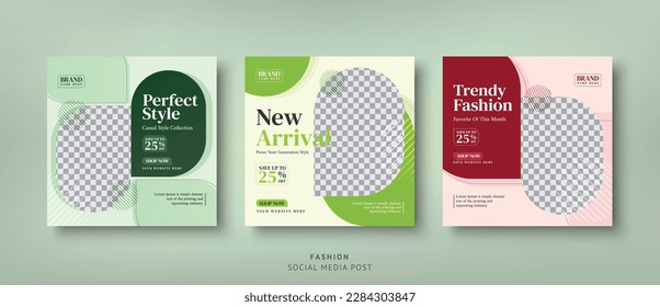 Modern fashion social media special promo set of 3 Editable Template Social Media Instagram Design Post 