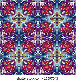 Modern fashion textile pattern from South Asia, seamless in vivid and bright colors