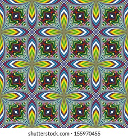 Modern fashion textile pattern from South Asia, seamless in vivid and bright colors