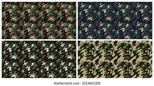 Modern fashionable camouflage pattern, vector illustration.Millatry print .Seamless vector wallpaper