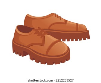 Modern fashionable female shoes with high heel glamour footwear vector illustration isolated on white background