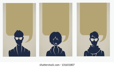modern, fashionable and young speaking people