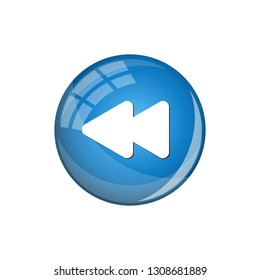 Modern Fast Backward Icon Button Logo