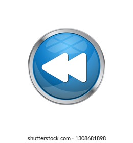 Modern Fast Backward Icon Button Logo