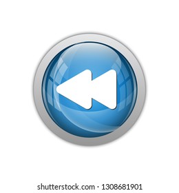 Modern Fast Backward Icon Button Logo