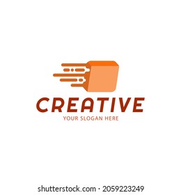 Diseño moderno de logotipo de entrega rápida. Ilustración vectorial