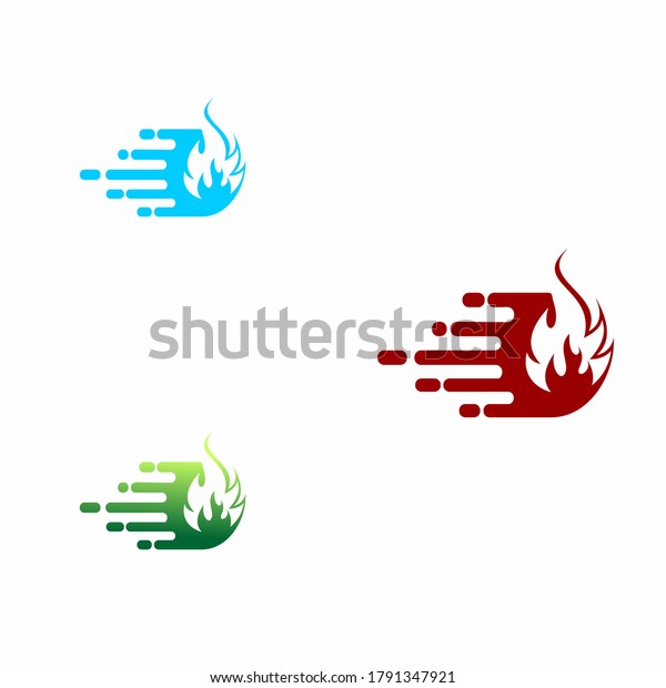 Modern fast fire logo designs concept\
vector, Fire logo template designs stock\
illustration