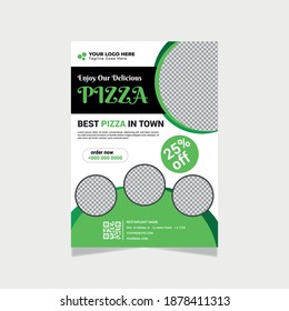 Modern Fast Food Flyer, Pizza Delivery Flyer, Restaurant Flyer, Print Ready Food Flyer