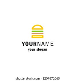 Modern fast food logo. Burger icon