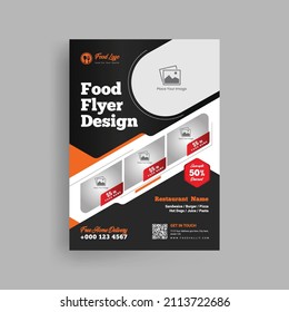 Modern Fast Food Poster Design Special Offer Food Menu Cover Brochure Design Template For Restaurant And Club