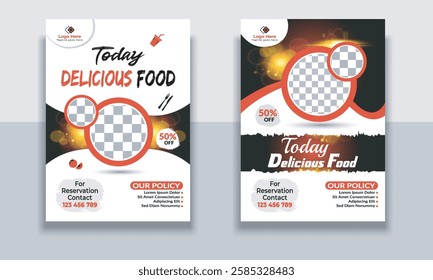 Modern Fast Food Restaurant Flyer Template and Healthy Food Flyer Design for Marketing