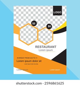 Modern fast food restaurant flyer template
