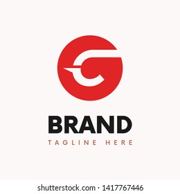 Modern fast letter c logo template