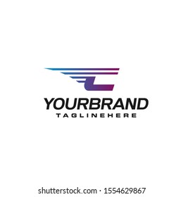 Modern Fast letter C vector logo with speed or moving element. Suitable for motion, sport, delivery business.