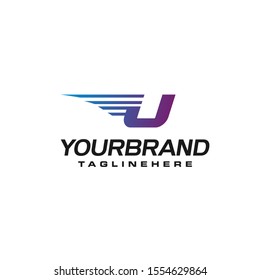 Modern Fast letter U vector logo with speed or moving element. Suitable for motion, sport, delivery business.