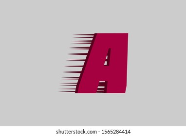 modern fast letters. vector logo. delivery business. alphabet. letter A