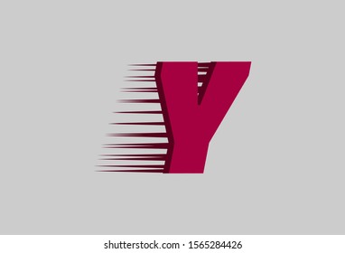 modern fast letters. vector logo. delivery business. alphabet. letter Y